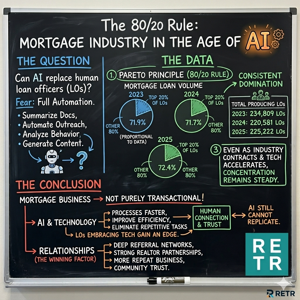 Mortgage Market Intel #20 - The 80/20 Rule for Loan Officers in the Age of AI