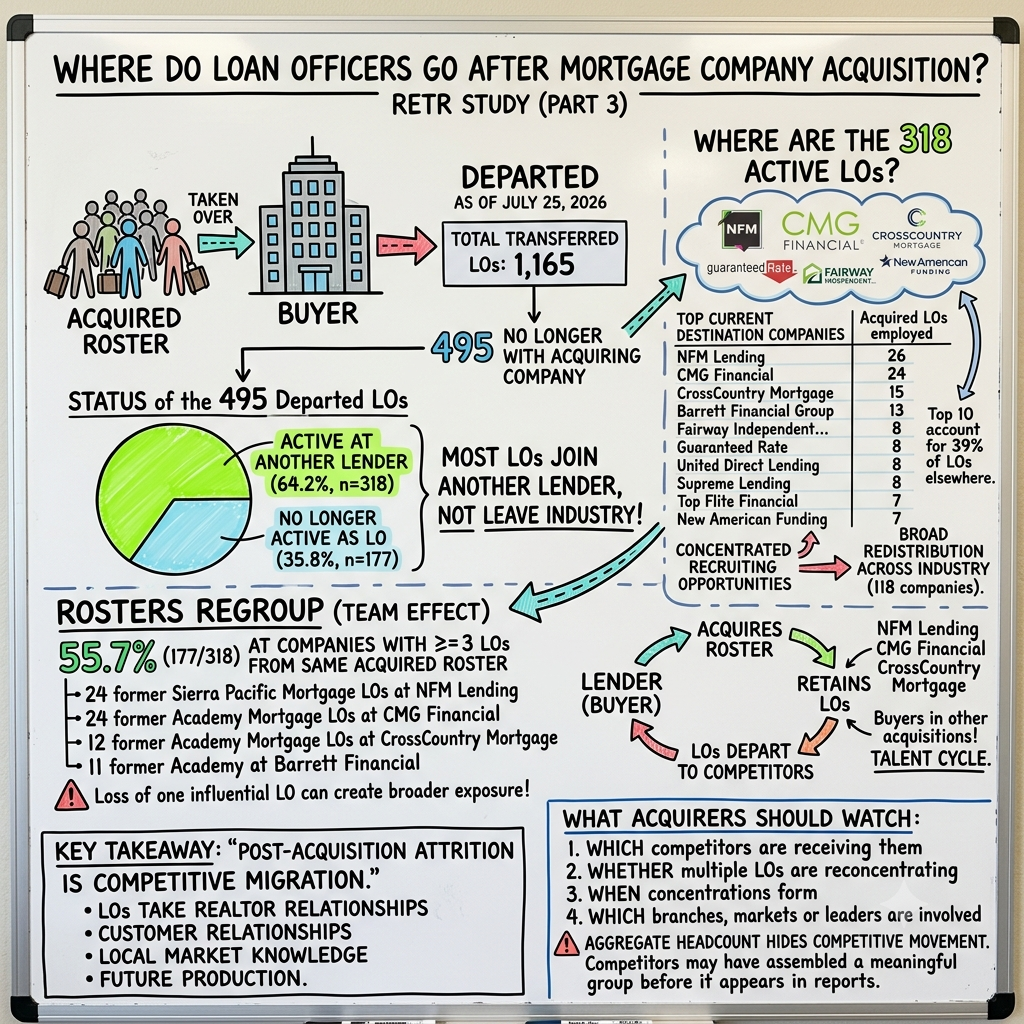 Mortgage Market Intel #32 - Where Do Loan Officers Go After a Mortgage Company Acquisition?